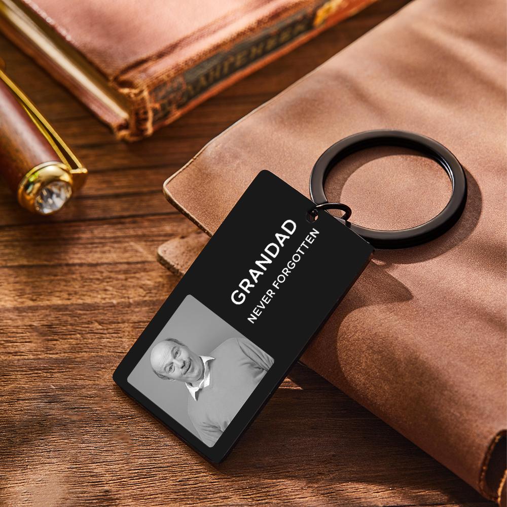 Custom Photo Keychain With Your Text Key Chain Gifts For Memorial Person