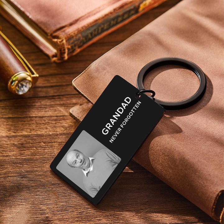 Custom Photo Keychain With Your Text Key Chain Gifts For Memorial Person