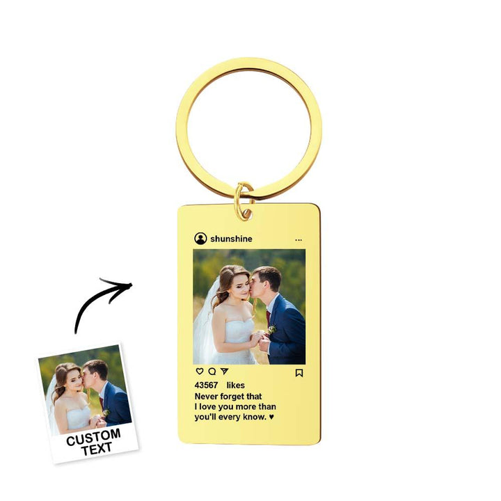 Stainless Steel Custom Photo Keychain All Are Customized Fashion Blessing Keychain
