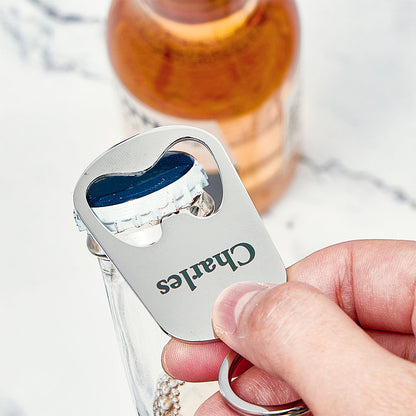 Custom Engraved Calendar Keychain Bottle Opener Key Ring Save the Date Keychain Creative Gift For Him