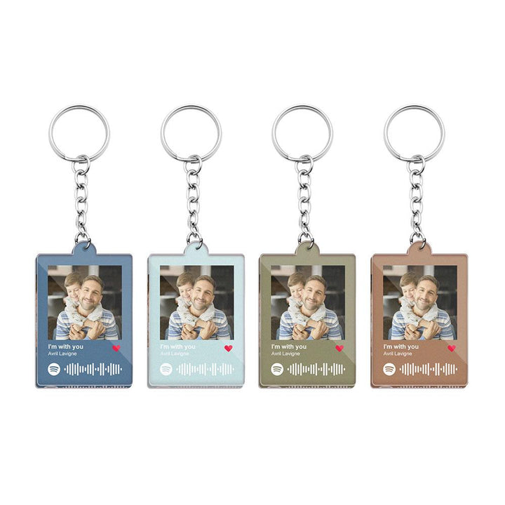 Father's Day Keychain Custom Color Keychain Engraved Keychain for Dad