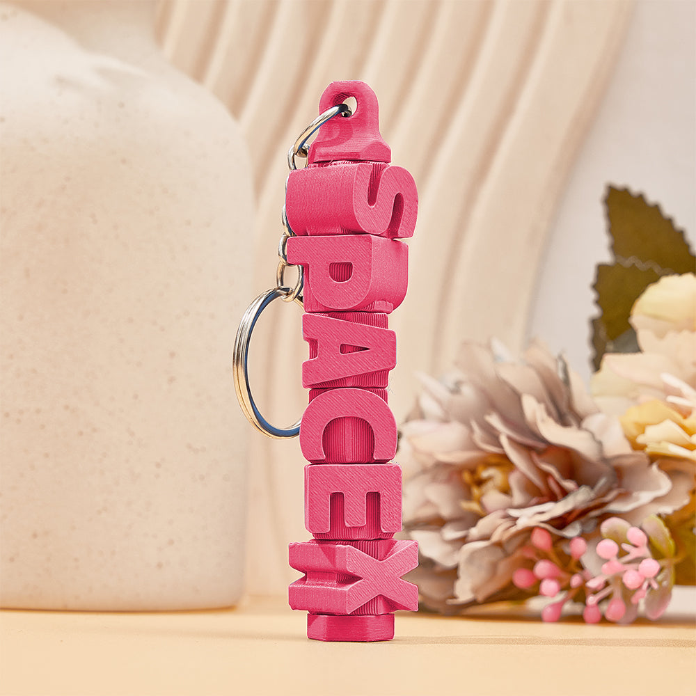 3D Printed Personalised Name Keychain Colorful Name Tags Personalised Gifts for Him