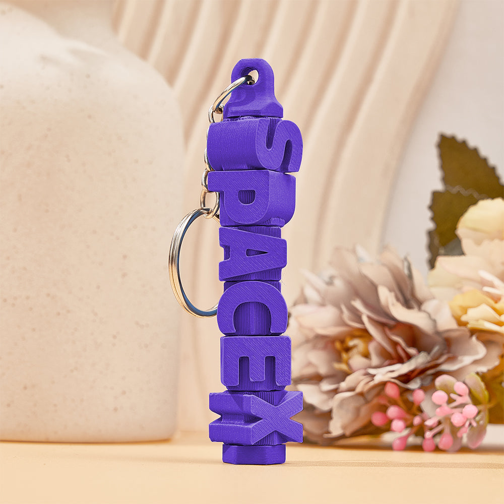 3D Printed Personalised Name Keychain Colorful Name Tags Personalised Gifts for Him