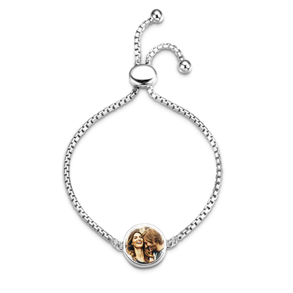 Personalized Circle Photo Bracelet	for Women