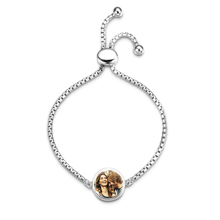 Personalized Circle Photo Bracelet	for Women