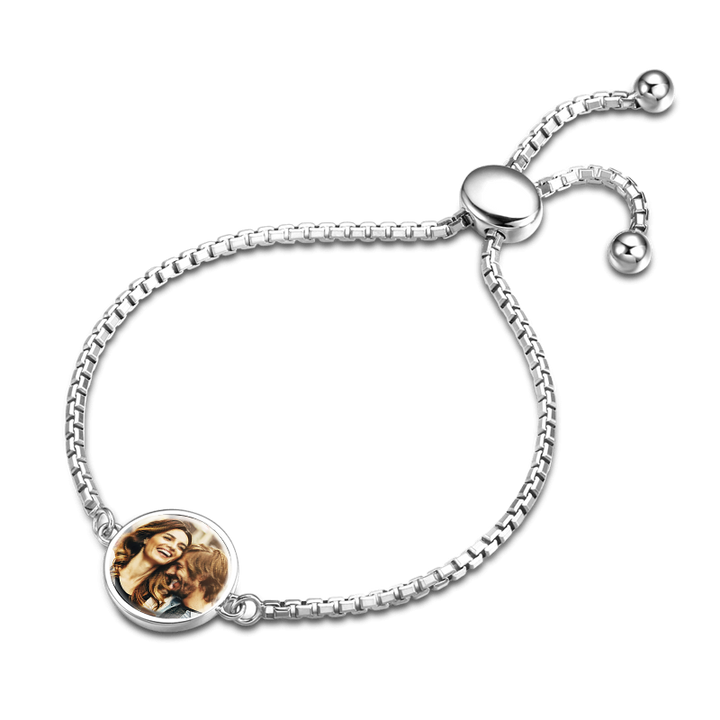 Personalized Circle Photo Bracelet	for Women