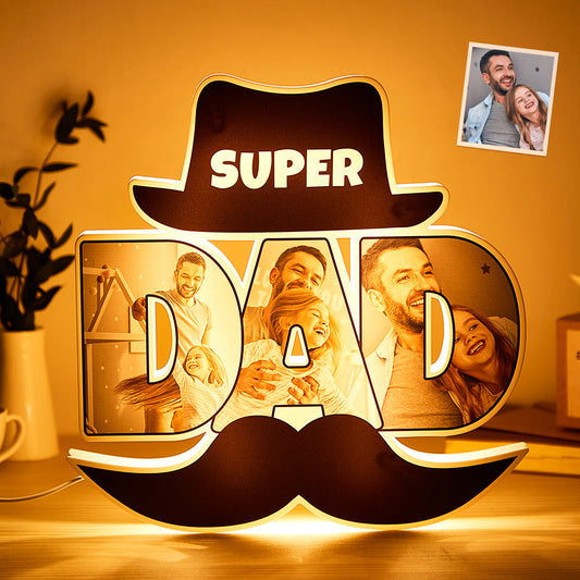 Custom Photo Night Light Funny Beard Father's Day Gifts