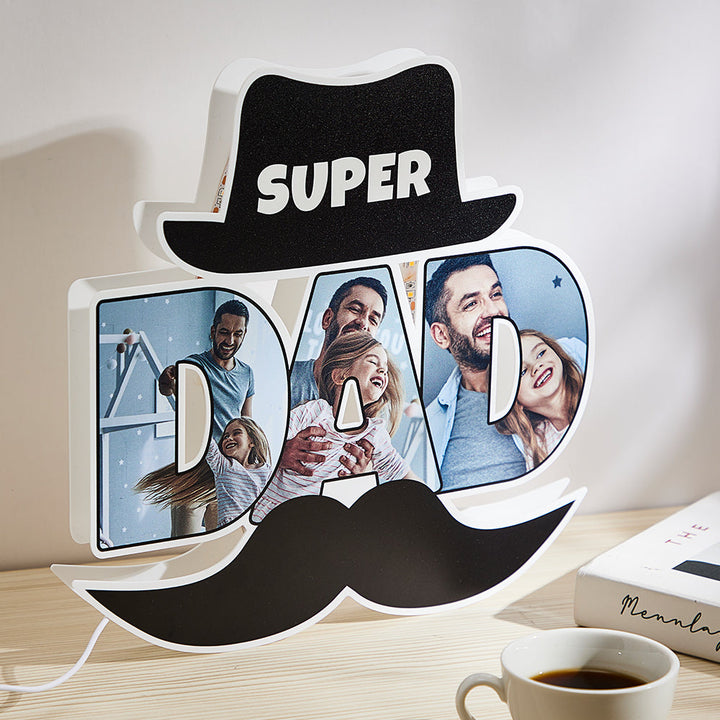 Custom Photo Night Light Funny Beard Father's Day Gifts