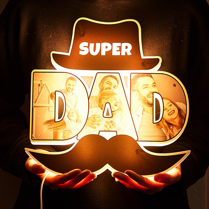Custom Photo Night Light Funny Beard Father's Day Gifts