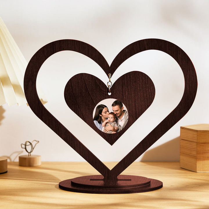 Custom Photo Heart Ornaments Photo Frame Creative Gifts