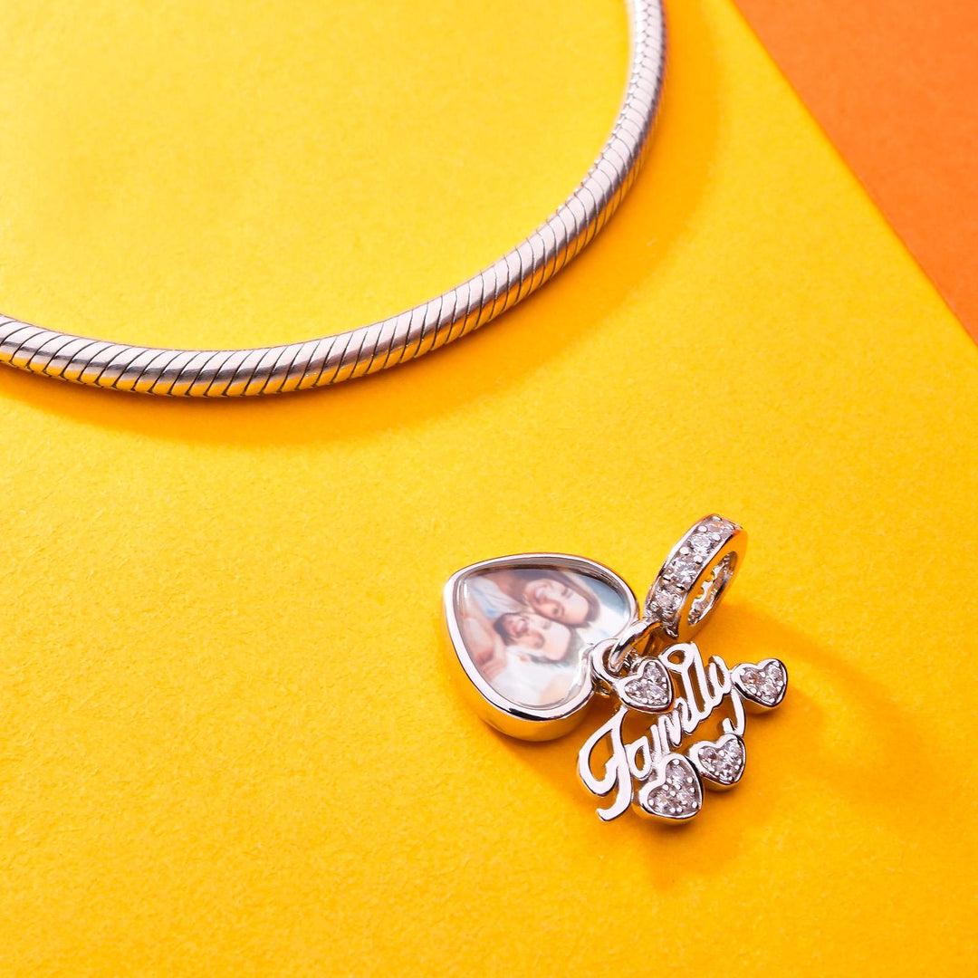 Custom Photo Charm Delicate Heart Creative Gifts for Family