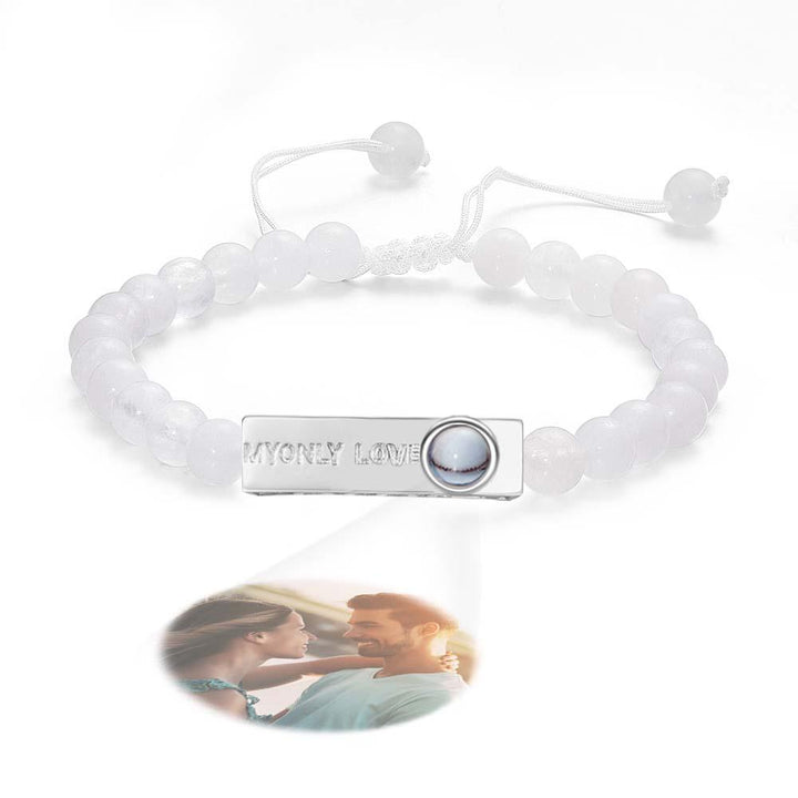 Personalized Photo Projection Beads Bracelet My Only Love Creative Gift For Her