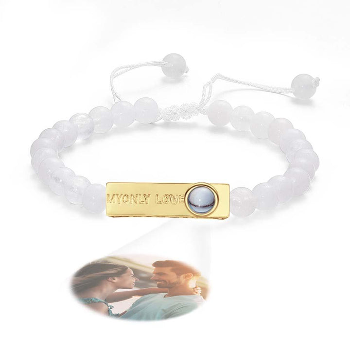 Personalized Photo Projection Beads Bracelet My Only Love Creative Gift For Her