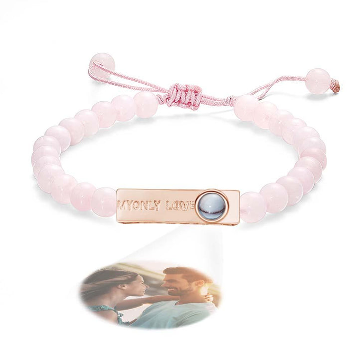 Personalized Photo Projection Beads Bracelet My Only Love Creative Gift For Her