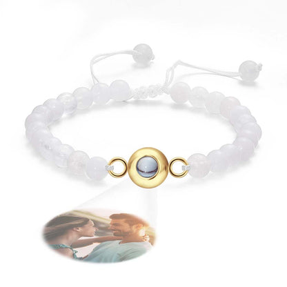 Personalized Photo Projection Beads Bracelet Elegant Gift For Her