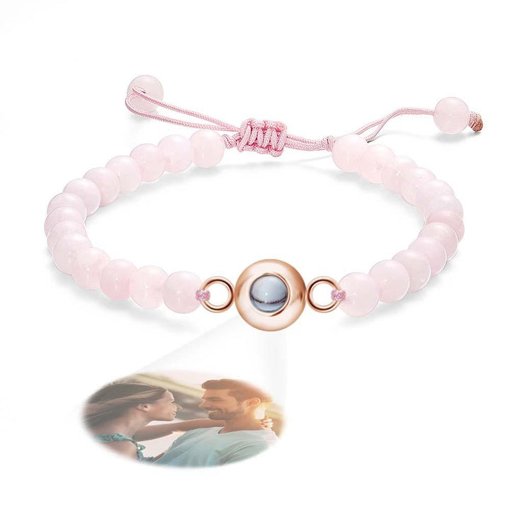 Personalized Photo Projection Beads Bracelet Elegant Gift For Her