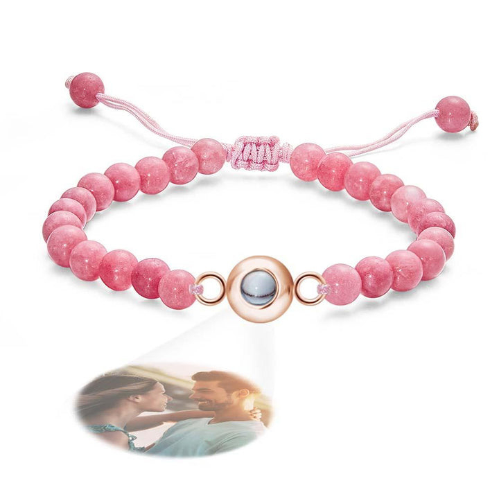 Personalized Photo Projection Beads Bracelet Elegant Gift For Her