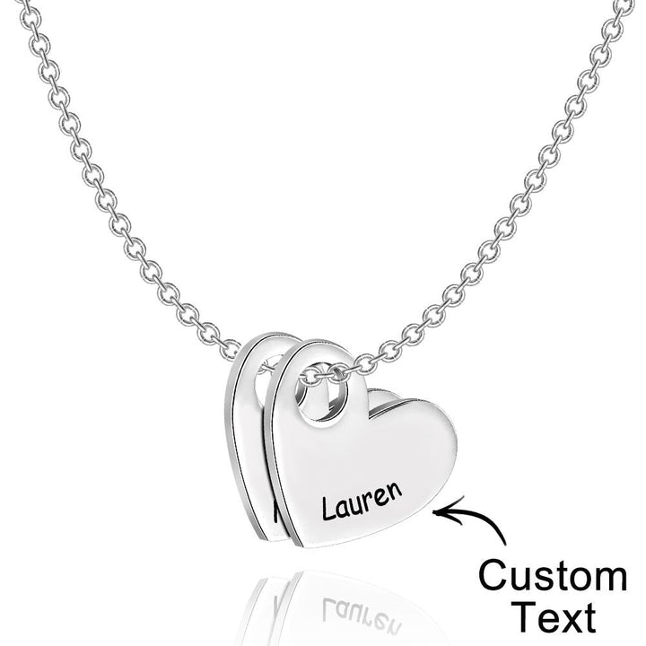 Engraved Love Letter Necklace Fashionable Heart Shaped Necklace For Her