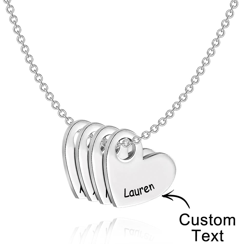 Engraved Love Letter Necklace Fashionable Heart Shaped Necklace For Her