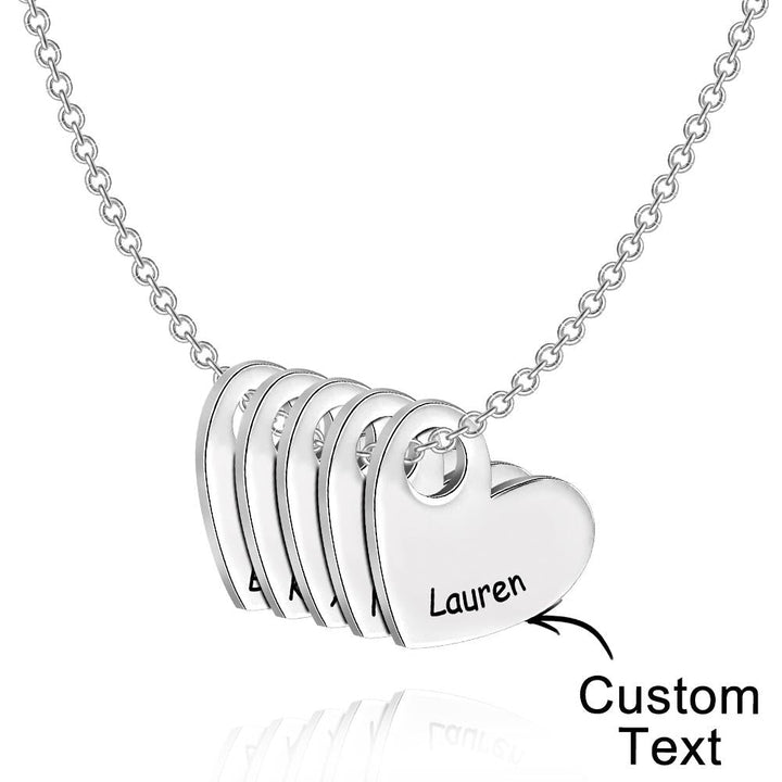 Engraved Love Letter Necklace Fashionable Heart Shaped Necklace For Her