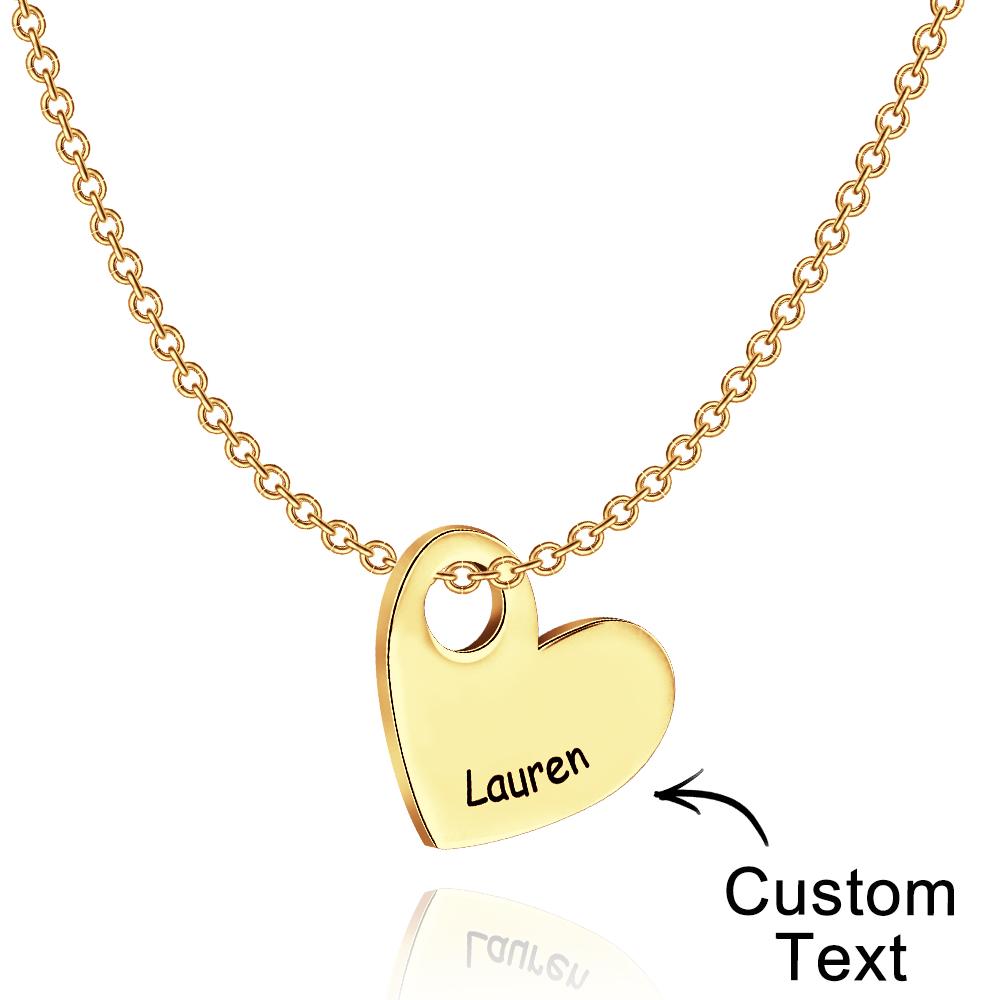 Engraved Love Letter Necklace Fashionable Heart Shaped Necklace For Her