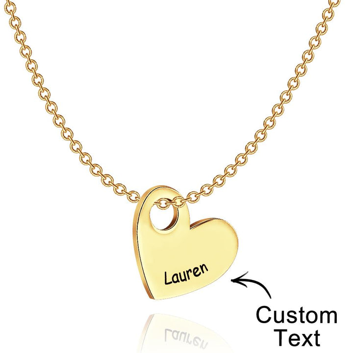 Engraved Love Letter Necklace Fashionable Heart Shaped Necklace For Her