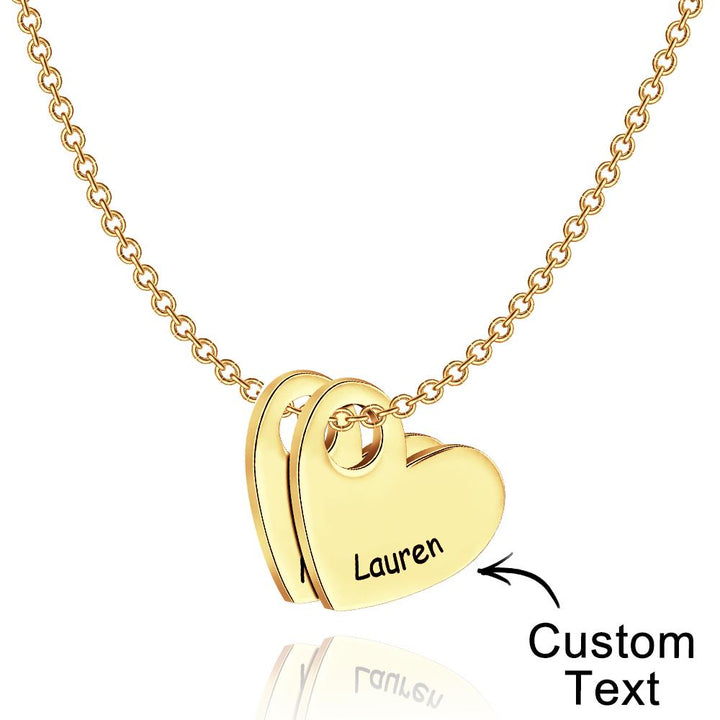 Engraved Love Letter Necklace Fashionable Heart Shaped Necklace For Her