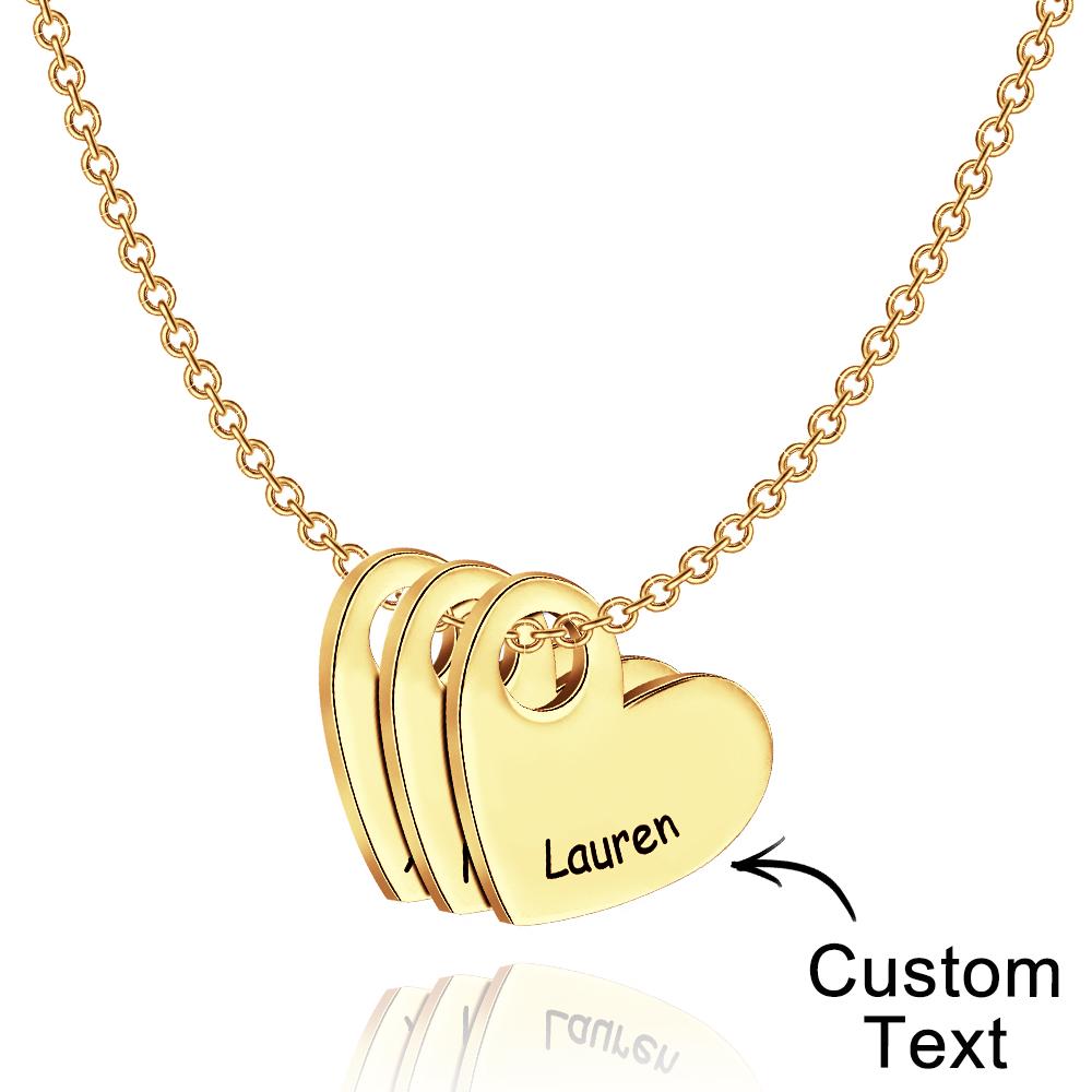 Engraved Love Letter Necklace Fashionable Heart Shaped Necklace For Her