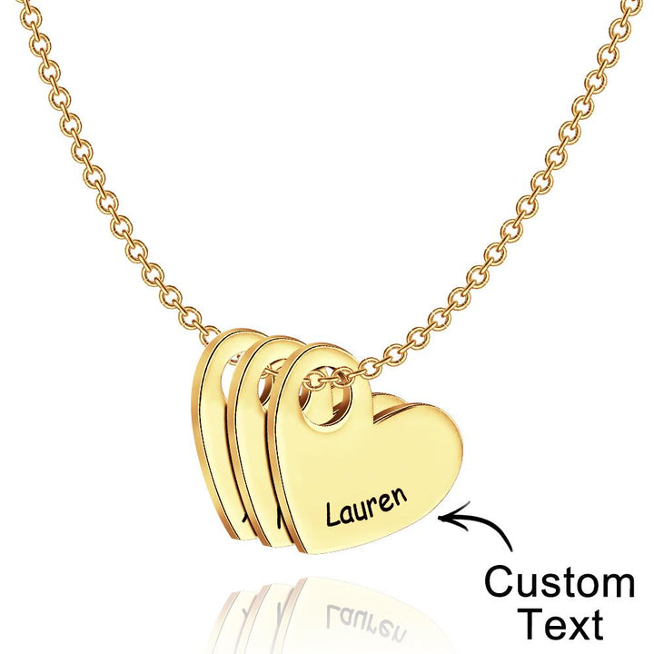 Engraved Love Letter Necklace Fashionable Heart Shaped Necklace For Her