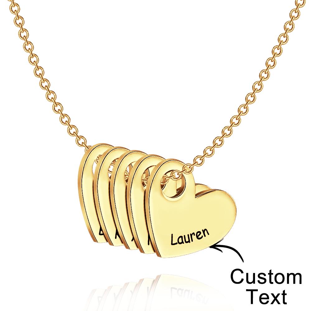 Engraved Love Letter Necklace Fashionable Heart Shaped Necklace For Her