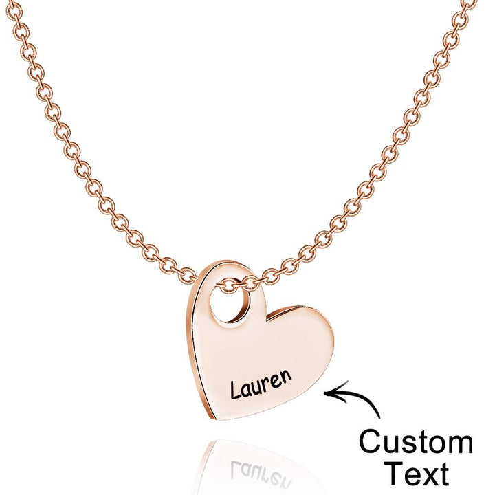 Engraved Love Letter Necklace Fashionable Heart Shaped Necklace For Her
