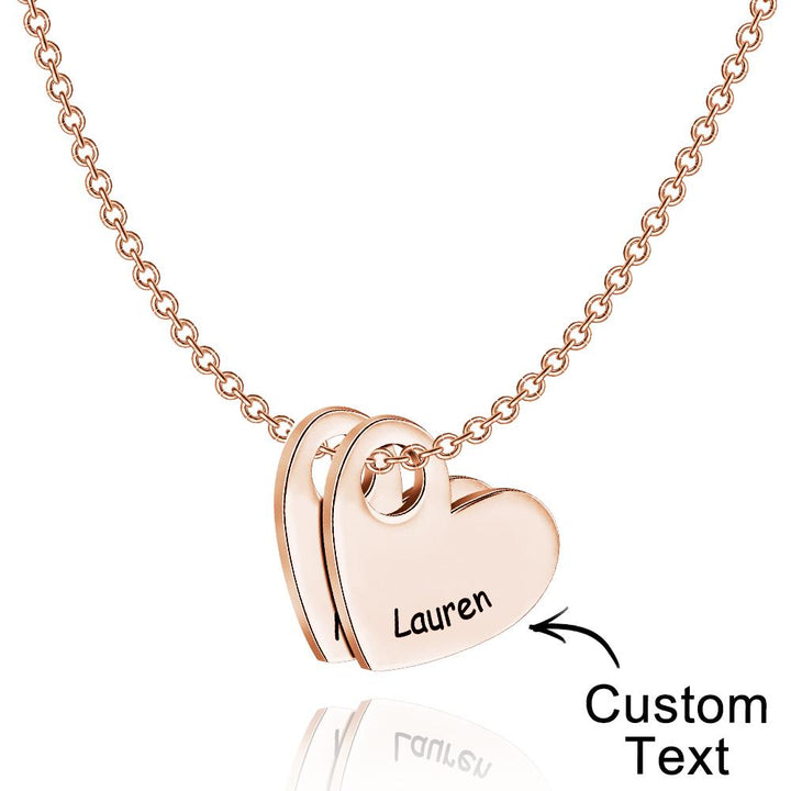 Engraved Love Letter Necklace Fashionable Heart Shaped Necklace For Her