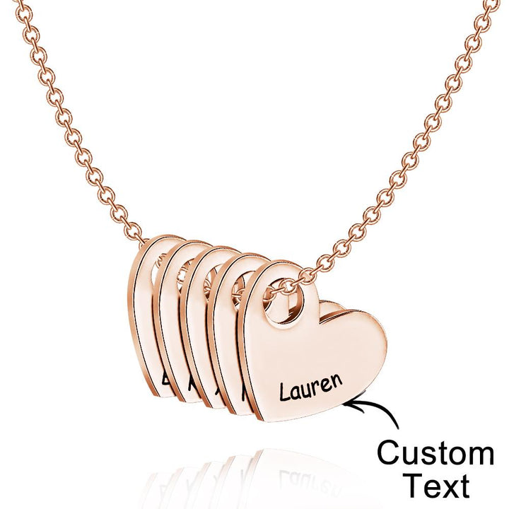 Engraved Love Letter Necklace Fashionable Heart Shaped Necklace For Her