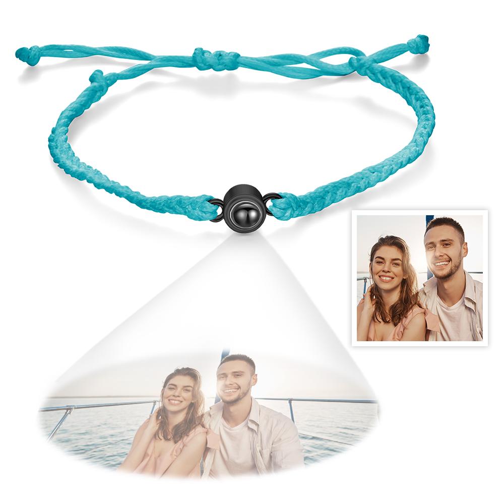 Custom Projection Bracelet Simple Woven Couple Bracelet Valentines Gift