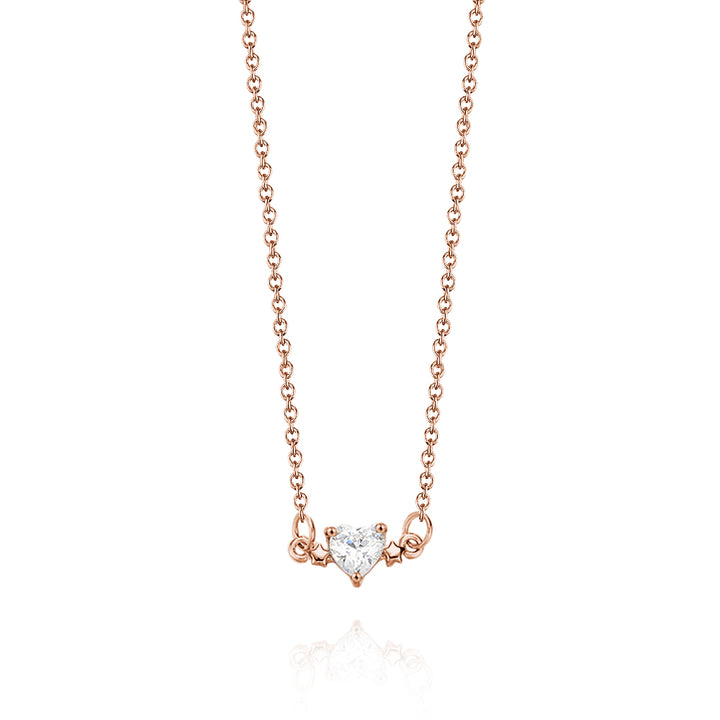 Personalized Heart-Shaped Birthstone Necklace Anniversary Birthday Gift for Her