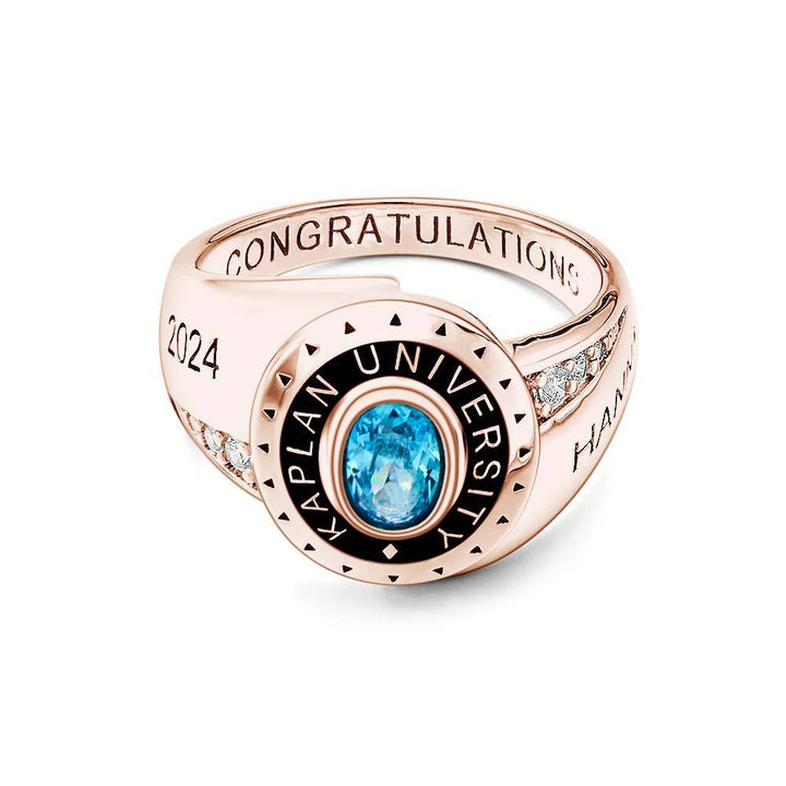 Personalized Birthstone Graduation Ring Graduation Gift for Class of 2024 Graduates