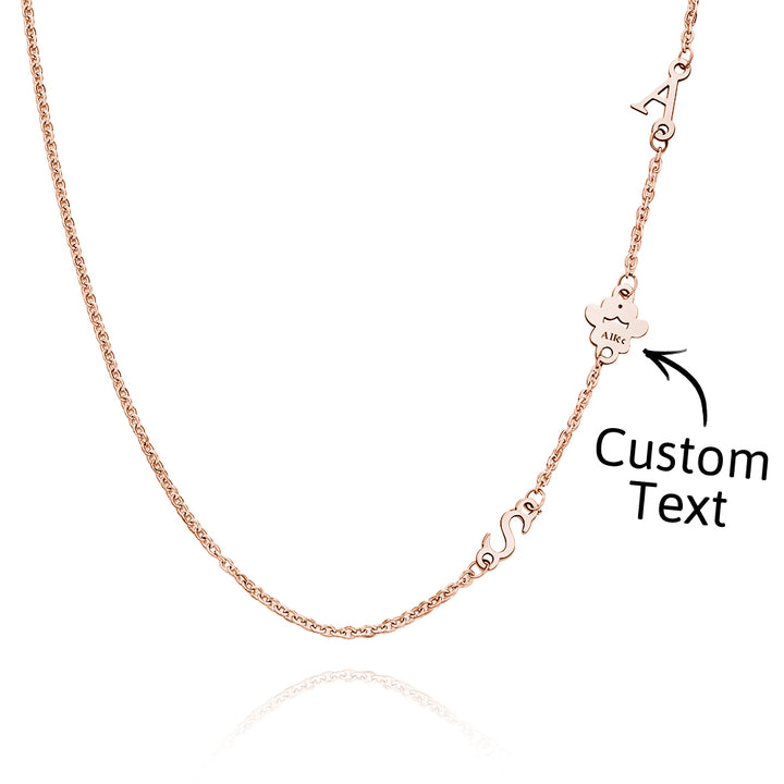 Custom Engraved Animal Paw Shape Initial Necklace – Unique Wedding Gift