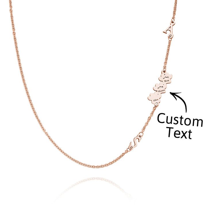 Custom Engraved Animal Paw Shape Initial Necklace – Unique Wedding Gift