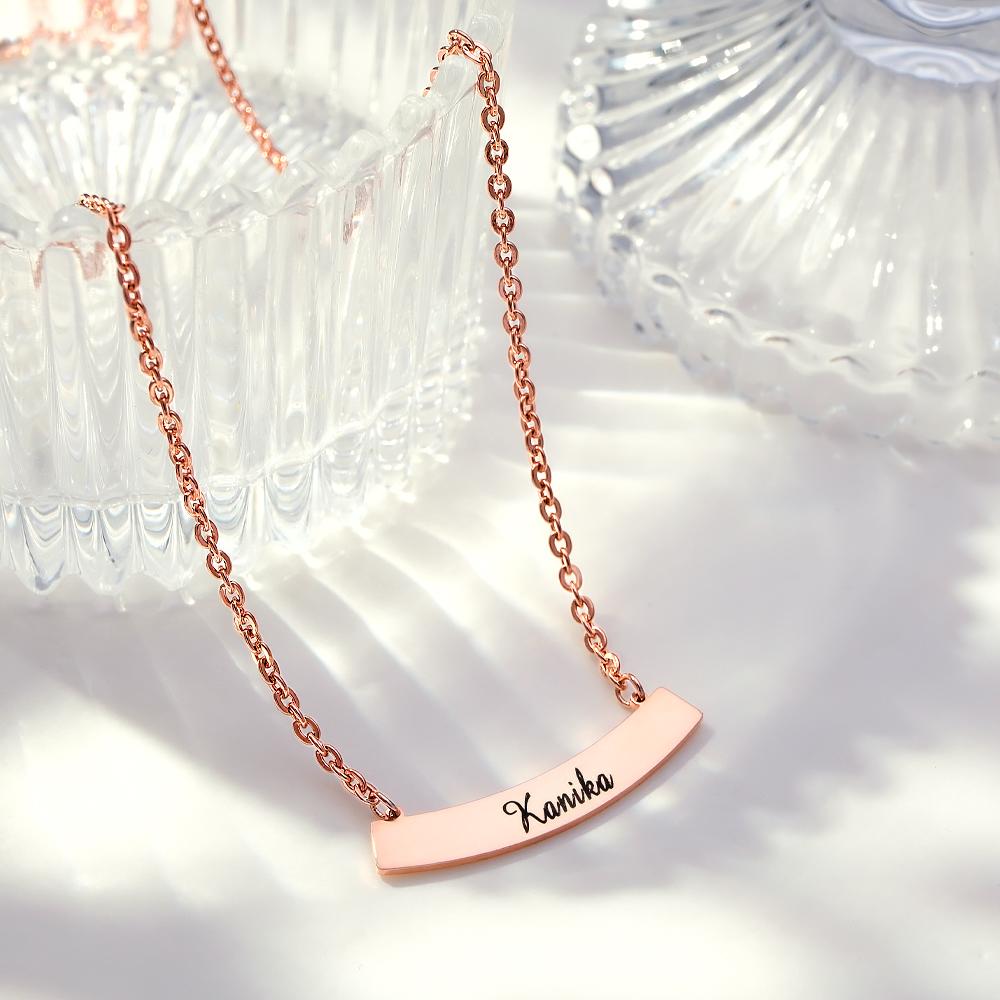 Personalized Stylish Necklace Engraved Pendant Necklace Jewelry for Her