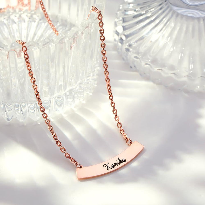 Personalized Stylish Necklace Engraved Pendant Necklace Jewelry for Her