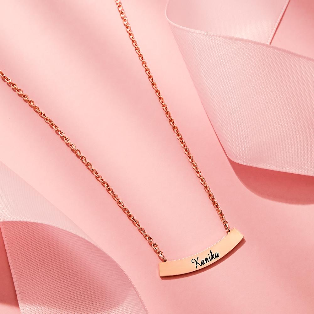 Personalized Stylish Necklace Engraved Pendant Necklace Jewelry for Her