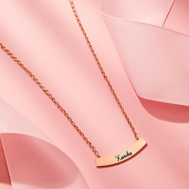 Personalized Stylish Necklace Engraved Pendant Necklace Jewelry for Her