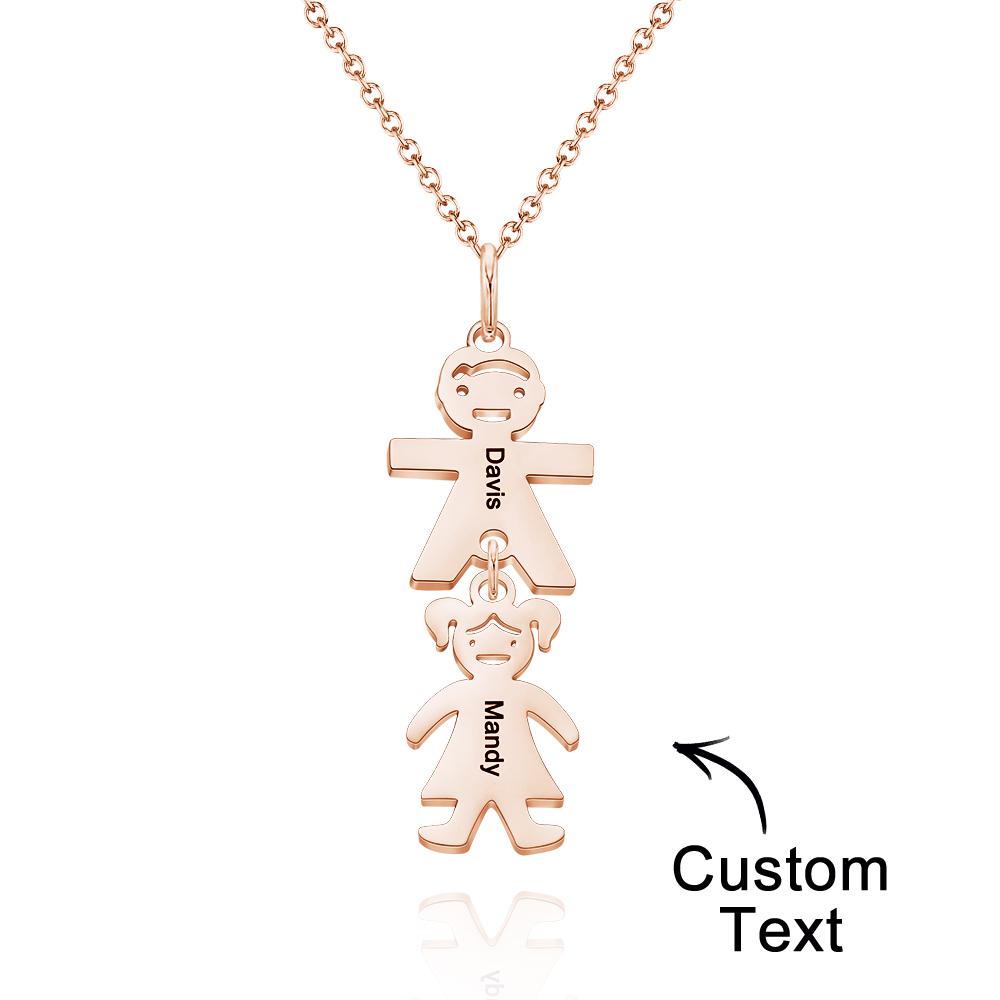 Custom Name Engraved Necklace Child Creative Gifts