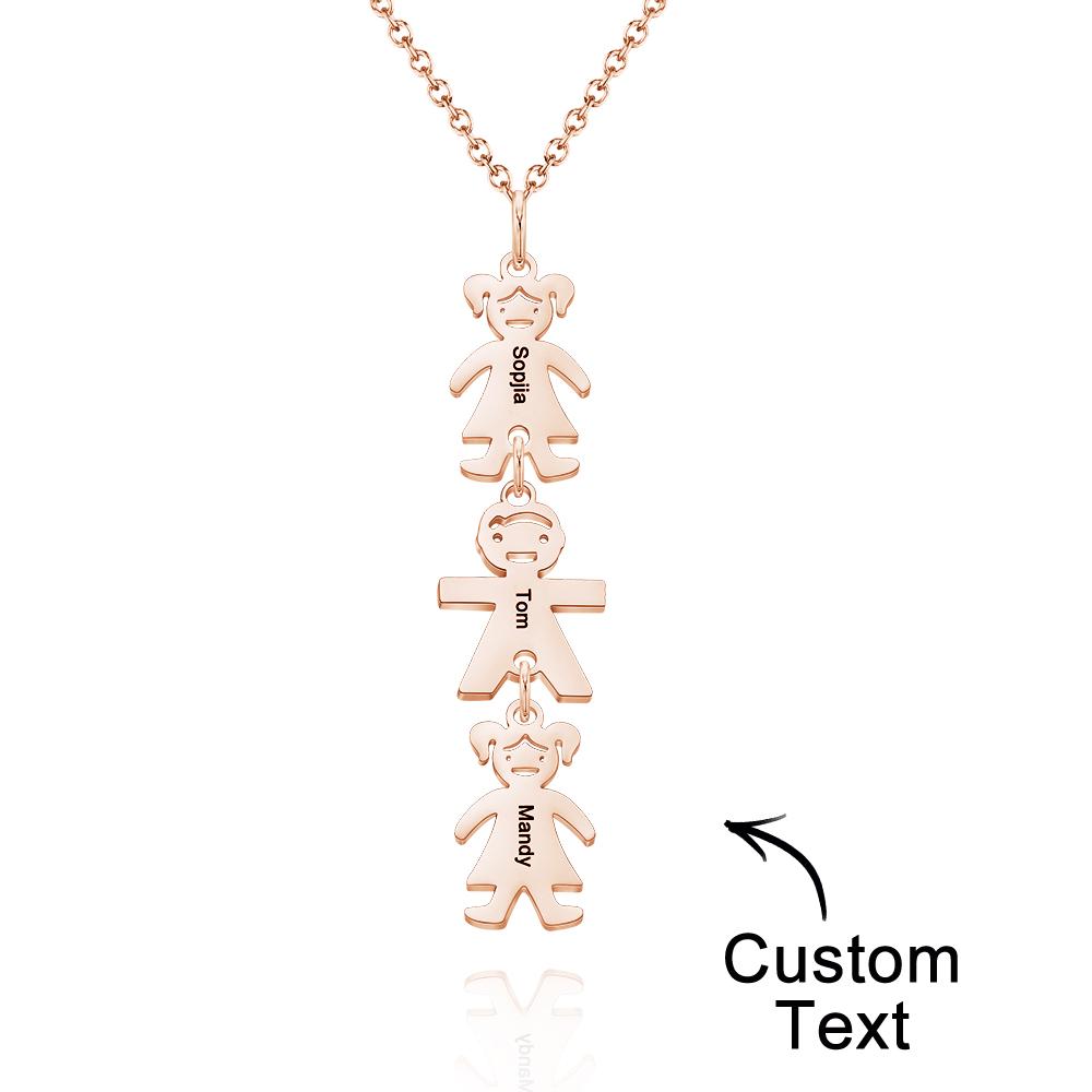 Custom Name Engraved Necklace Child Creative Gifts