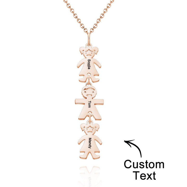 Custom Name Engraved Necklace Child Creative Gifts