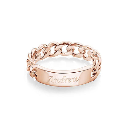Men's Personalized Ring Custom Message Ring  the Best Gift for Lover