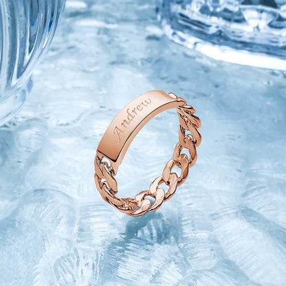 Men's Personalized Ring Custom Message Ring  the Best Gift for Lover