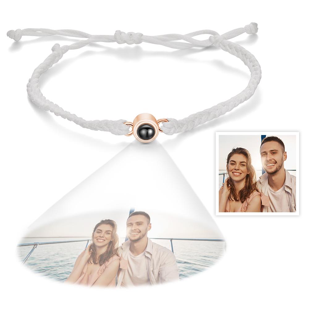 Custom Projection Bracelet Simple Woven Couple Bracelet Valentines Gift