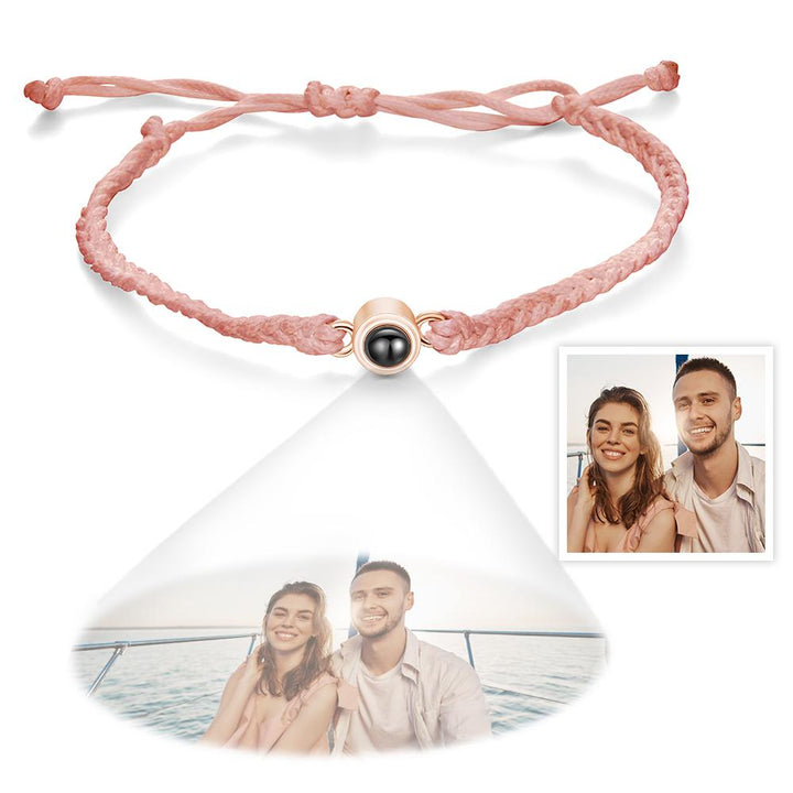 Custom Projection Bracelet Simple Woven Couple Bracelet Valentines Gift