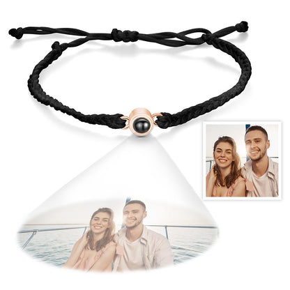 Custom Projection Bracelet Simple Woven Couple Bracelet Valentines Gift